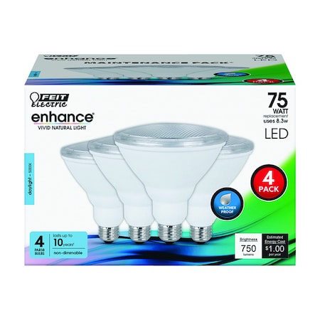 Feit Electric Feit Enhance PAR38 E26 (Medium) LED Bulb Daylight 75 Watt Equivalence 4 pk PAR38950CA10K4P
